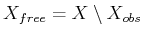 $ {X_{free}}= X \setminus {X_{obs}}$