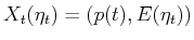 $ X_t({\eta}_t) = (p(t),E({\eta}_t))$