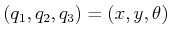 $ (q_1,q_2,q_3) = (x,y,\theta)$