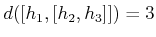 $ d([h_1,[h_2,h_3]]) = 3$