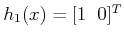 $ h_1(x) = [1 \;\; 0]^T$