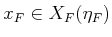 $ x_F \in X_F({\eta}_F)$